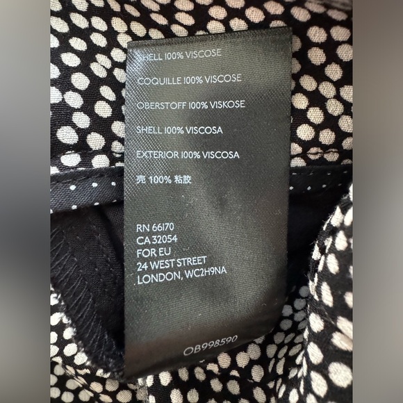 ANTHROPOLOGIE LOVELAND WIDE LEG FLOWY BLACK/WHITE JUMPSUIT - Picture 8 of 8